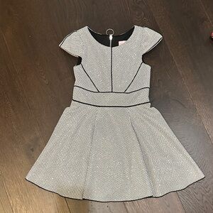 Zoe Ltd size 8 Girls Black and White Fit-and-Flare Dress